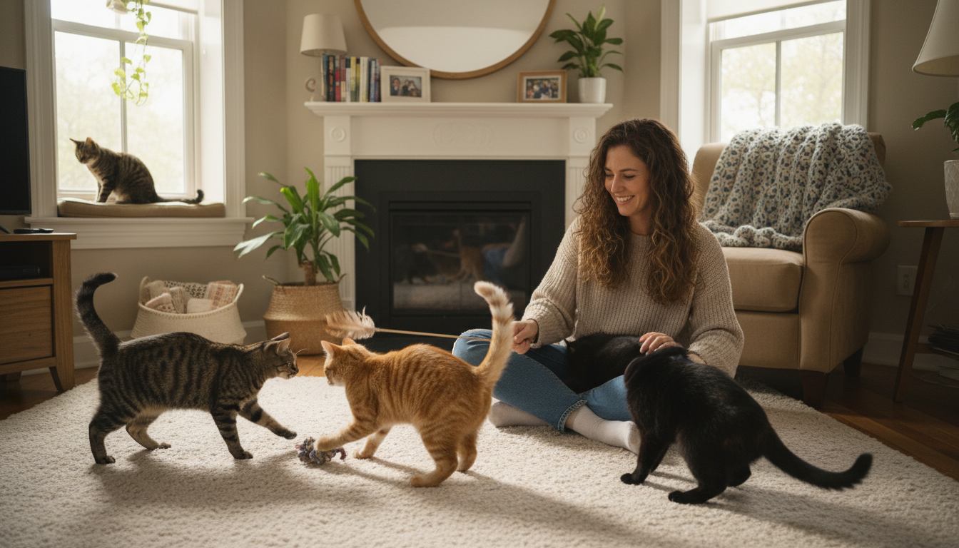 découvrez comment consacrer du temps d'attention individuel à chaque chat dans un foyer multi-chats pour renforcer leur bien-être et leur bonheur au quotidien.