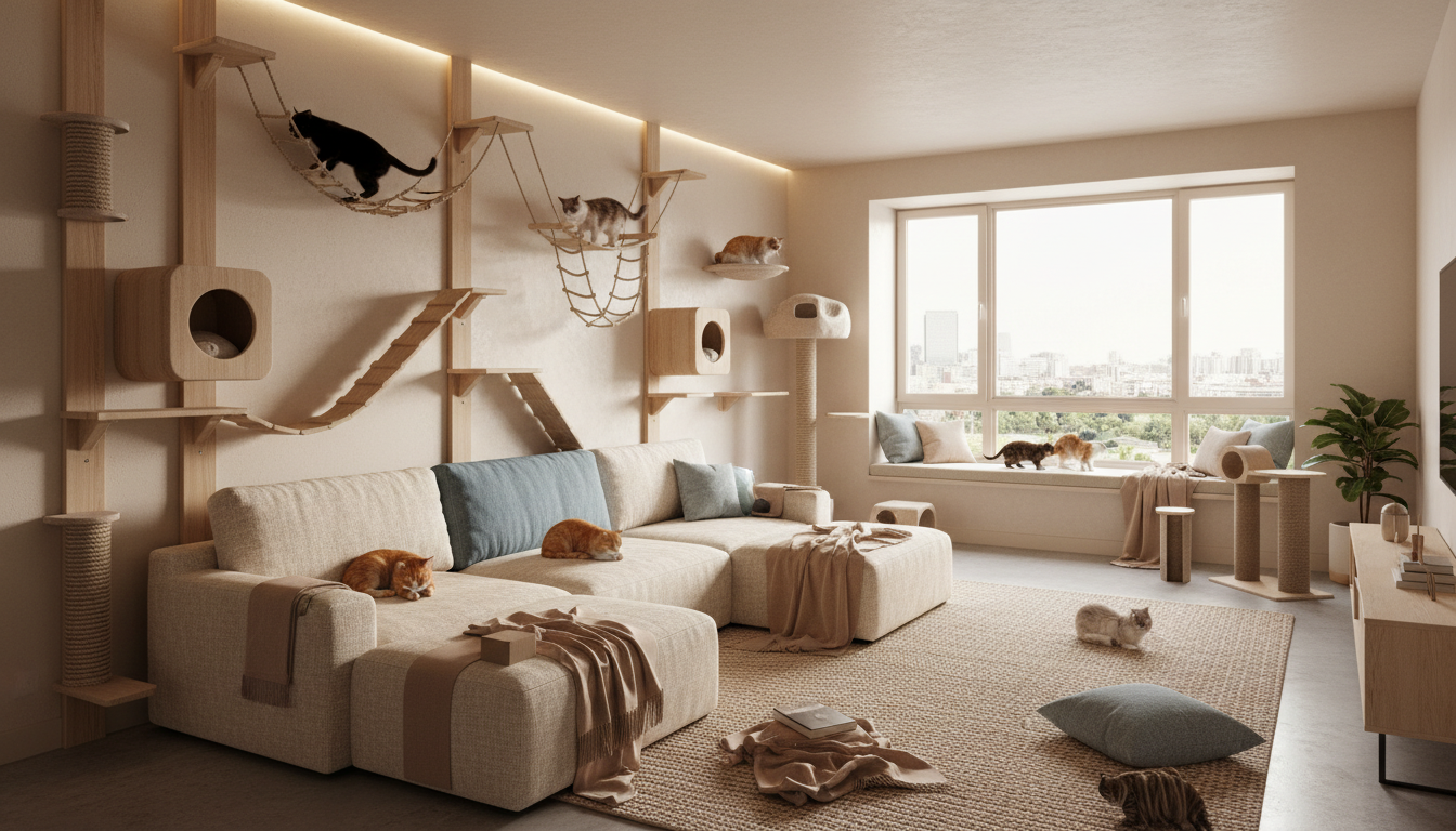 Comment optimiser l&rsquo;espace de vie partagé avec des chats en appartement ?