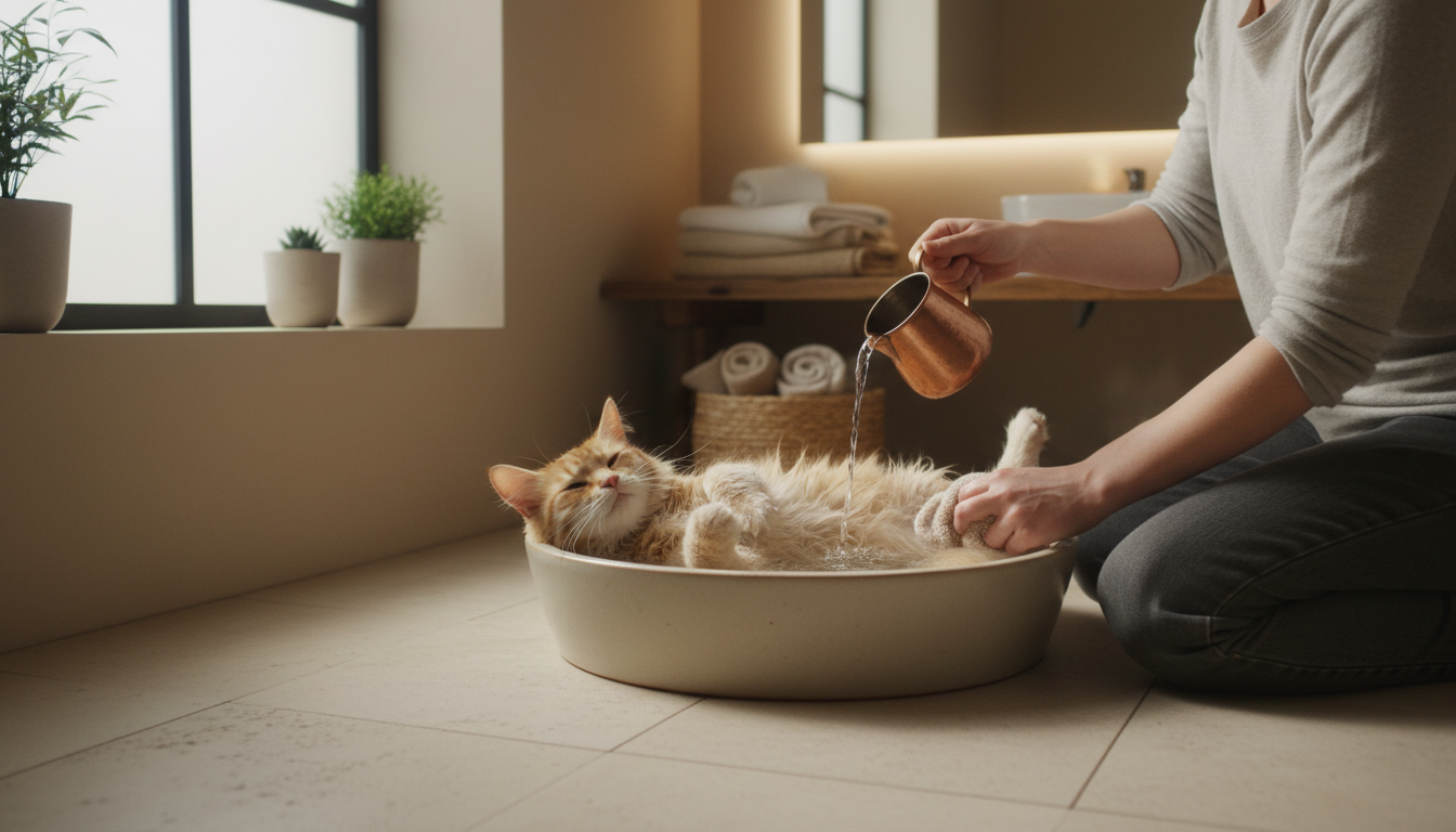 Quand et comment baigner un chat de manière à minimiser le stress et l&rsquo;anxiété ?