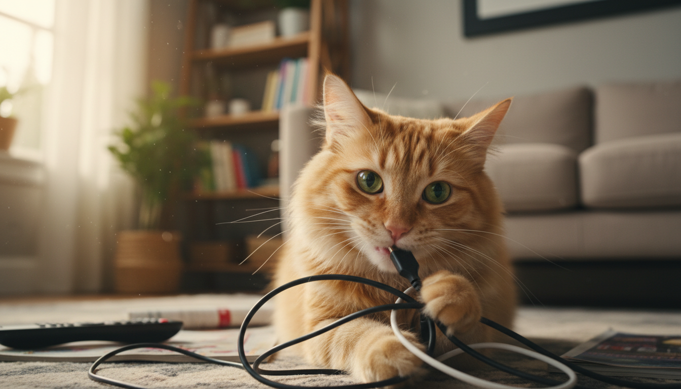 Comment empêcher mon chat de mordre les fils des appareils électroniques ?