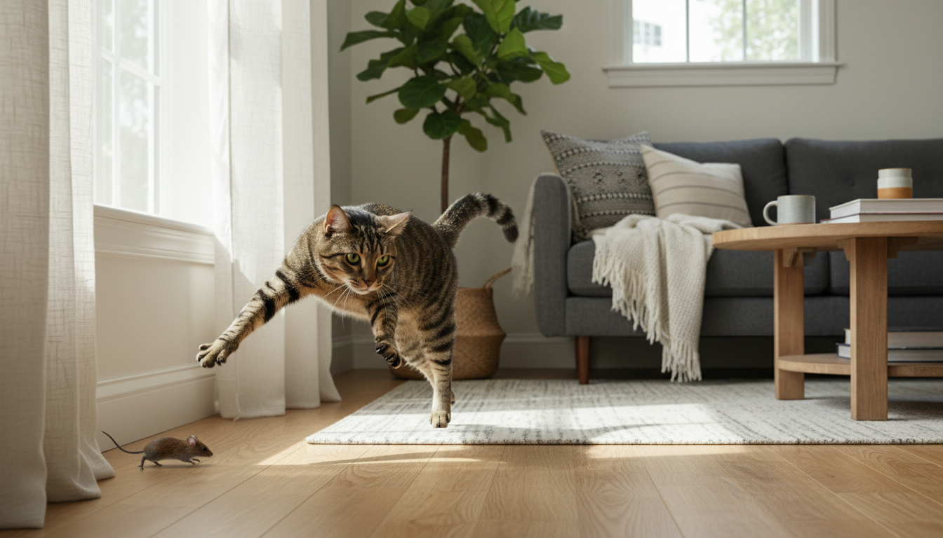 Comment inciter mon chat à chasser les nuisibles dans la maison ?